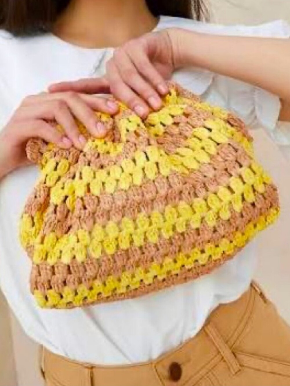 NWOT Loeffler Randall Willa Woven Raffia Ruched Natural & Yellow Clutch